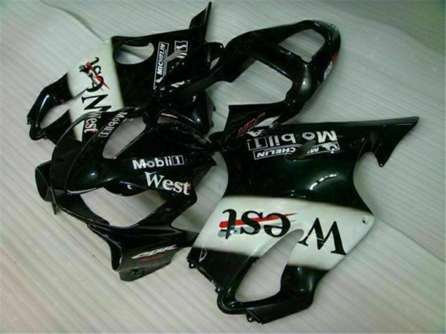 White Black West 01-03 Honda CBR600 F4i Motorcycle Fairings White Black West 01-03 Honda CBR600 F4i Motorcycle Fairings