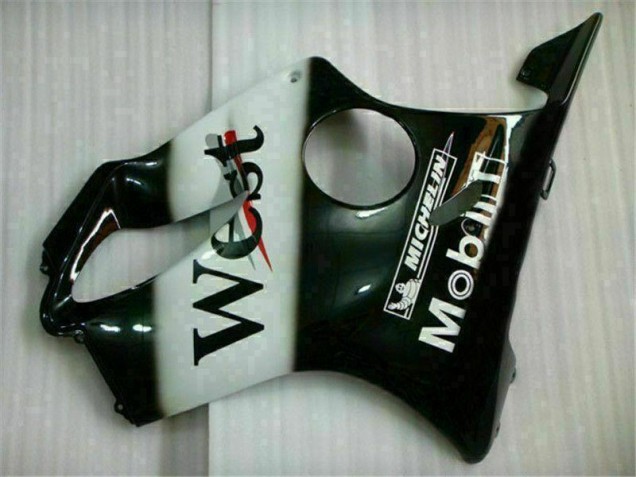 White Black West 01-03 Honda CBR600 F4i Motorcycle Fairings White Black West 01-03 Honda CBR600 F4i Motorcycle Fairings