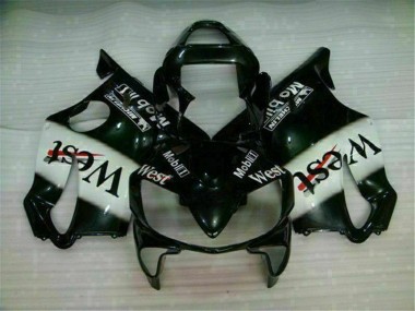 White Black West 01-03 Honda CBR600 F4i Motorcycle Fairings