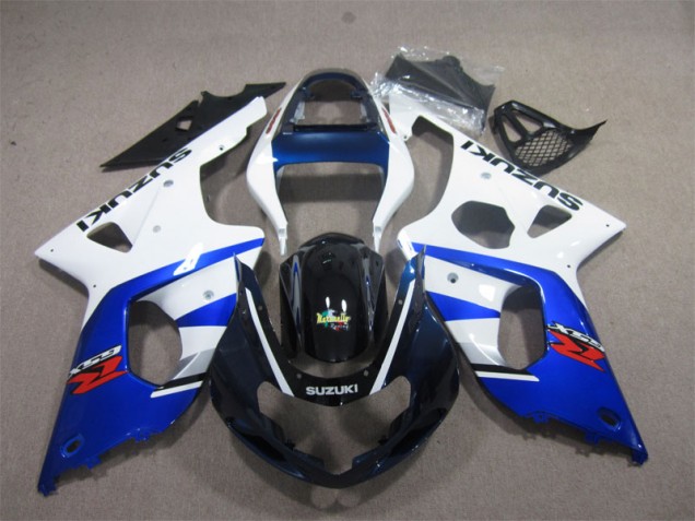 White Blue 00-02 Suzuki GSXR 1000 Motorcycle Fairings White Blue 00-02 Suzuki GSXR 1000 Motorcycle Fairings