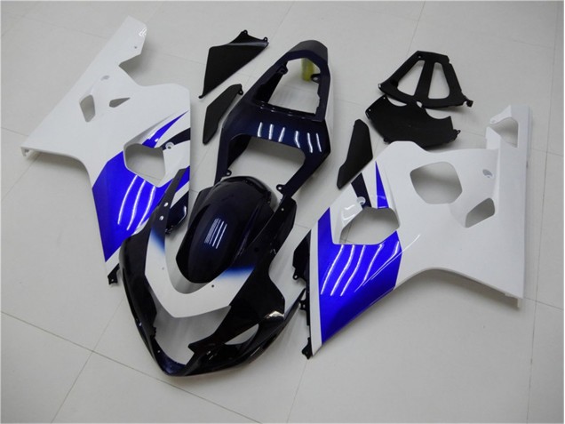 White Blue 04-05 Suzuki GSXR 600/750 Motorcycle Fairings