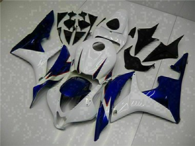 White Blue 07-08 Honda CBR600RR Motorcycle Fairings