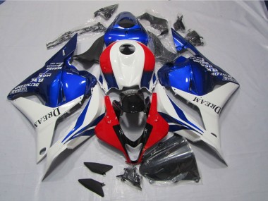 White Blue Red DREAM 09-12 Honda CBR600RR Motorcycle Fairing