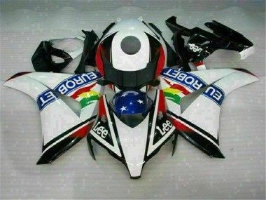 White Blue Red Eurobet Lee 08-11 Honda CBR1000RR Motorcycle Fairings
