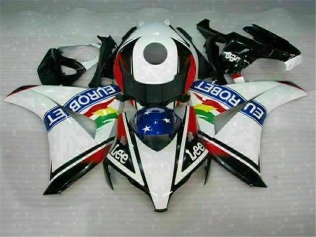White Blue Red Eurobet Lee 08-11 Honda CBR1000RR Motorcycle Fairings White Blue Red Eurobet Lee 08-11 Honda CBR1000RR Motorcycle Fairings