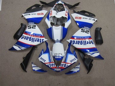 White Blue Volvo Sterilgarda 25 12-14 Yamaha YZF R1 Motorcycle Fairings