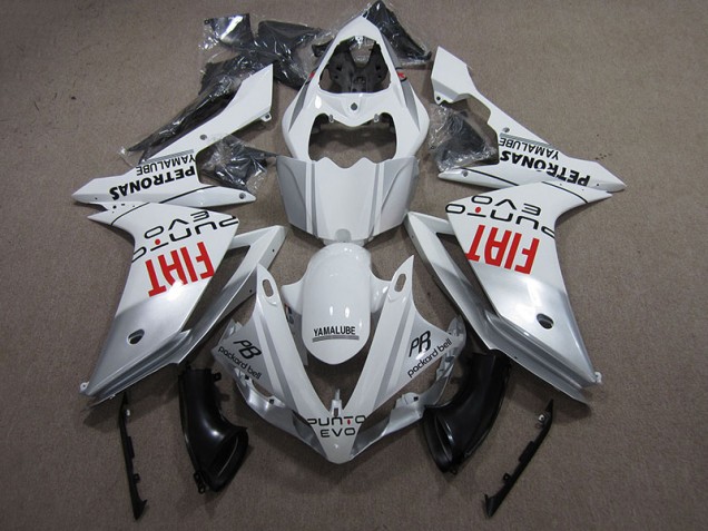 White Fiat 07-08 Yamaha YZF R1 Motorcycle Fairings White Fiat 07-08 Yamaha YZF R1 Motorcycle Fairings