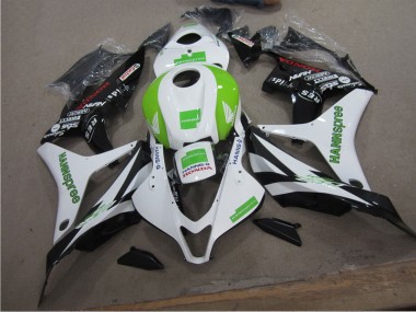 White Green Hannspree 07-08 Honda CBR600RR Motorcycle Fairings