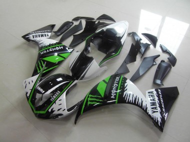 White Green Monster 12-14 Yamaha YZF R1 Motorcycle Fairings