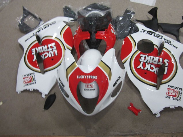 White Lucky Strike Motul 96-07 Suzuki GSXR 1300 Hayabusa Motorcycle Fairings