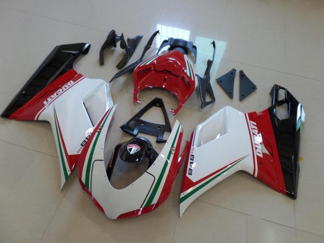 White Red 07-14 Ducati 848 1098 1198 Motorcycle Fairings White Red 07-14 Ducati 848 1098 1198 Motorcycle Fairings