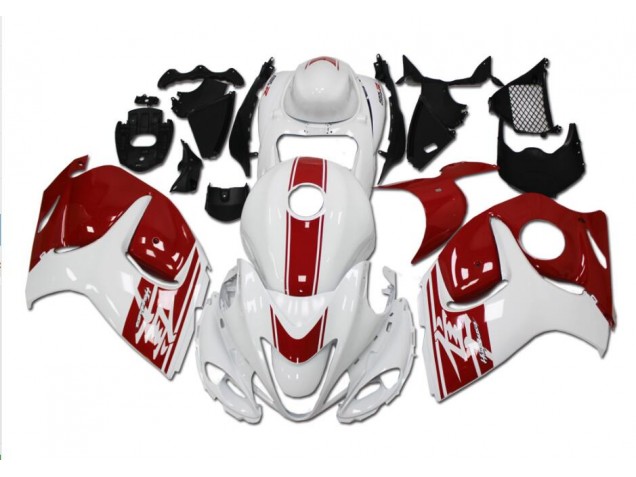 White Red 08-19 Suzuki GSXR 1300 Hayabusa Motorcycle Fairing White Red 08-19 Suzuki GSXR 1300 Hayabusa Motorcycle Fairing