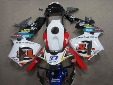 White Red Blue 27 03-04 Honda CBR600RR Motorcycle Fairings