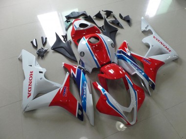 White Red Blue HRC 07-08 Honda CBR600RR Motorcycle Fairings