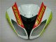 White Red H. Energy 09-12 Kawasaki ZX6R Motorcycle Fairings