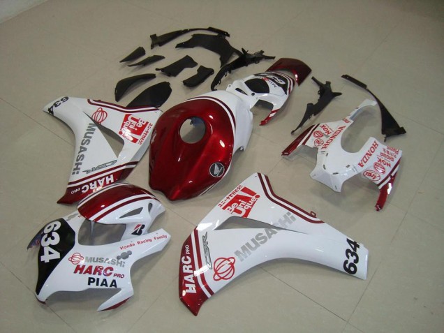 White Red HARC Pro PIAA 634 08-11 Honda CBR1000RR Motorcycle Fairings White Red HARC Pro PIAA 634 08-11 Honda CBR1000RR Motorcycle Fairings
