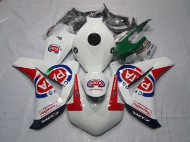 White Red PATA 08-11 Honda CBR1000RR Motorcycle Fairings