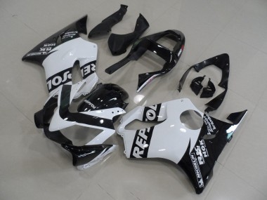 White Repsol 01-03 Honda CBR600 F4i Motorcycle Fairings