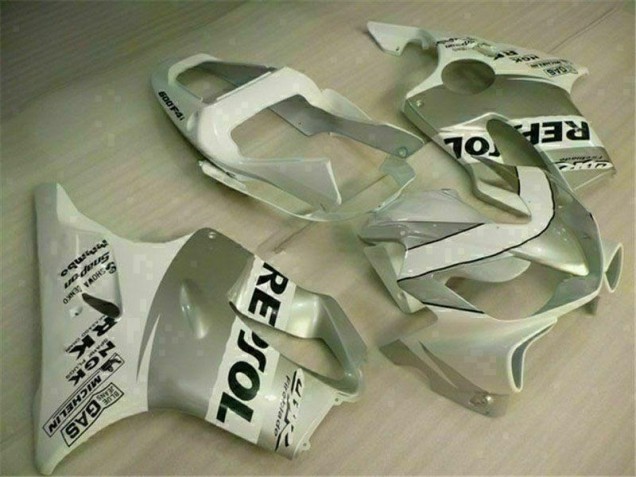 White Silver 01-03 Honda CBR600 F4i Motorcycle Fairings White Silver 01-03 Honda CBR600 F4i Motorcycle Fairings