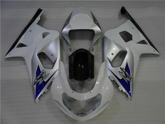 White Silver 01-03 Suzuki GSXR 600/750 Motorcycle Fairings White Silver 01-03 Suzuki GSXR 600/750 Motorcycle Fairings