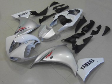 White Silver 12-14 Yamaha YZF R1 Motorcycle Fairings