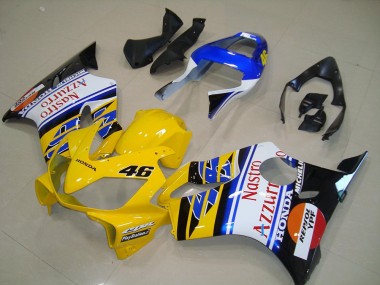 Yellow 01-03 Honda CBR600 F4i Motorcycle Fairings
