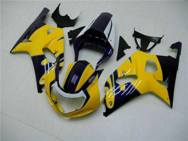 Yellow 01-03 Suzuki GSXR 600/750 Motorcycle Bodywork Yellow 01-03 Suzuki GSXR 600/750 Motorcycle Bodywork
