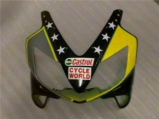 Yellow Black Castrol Cycle World 01-03 Honda CBR600 F4i Motorcycle Fairings Yellow Black Castrol Cycle World 01-03 Honda CBR600 F4i Motorcycle Fairings