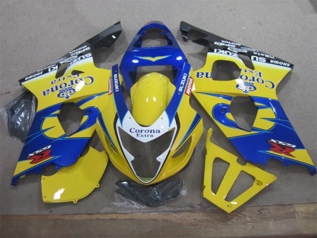 Yellow Blue Corona Extra 04-05 Suzuki GSXR 600 Motorcycle Fairing