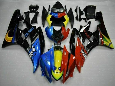 Yellow Blue Red 06-07 Yamaha YZF R6 Motorcycle Fairings
