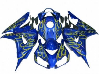 Yellow Flame Blue 06-07 Honda CBR1000RR Motorcycle Fairings