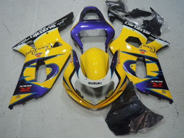Yellow Purple 01-03 Suzuki GSXR 600 Motorcycle Fairings Yellow Purple 01-03 Suzuki GSXR 600 Motorcycle Fairings