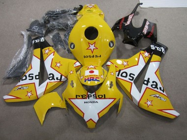 Yellow Repsol HRC 08-11 Honda CBR1000RR Motorcycle Fairings
