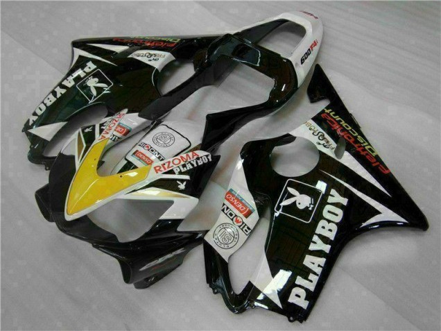 Yellow Silver Black Playboy 01-03 Honda CBR600 F4i Motorcycle Fairings Yellow Silver Black Playboy 01-03 Honda CBR600 F4i Motorcycle Fairings