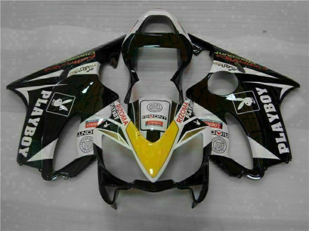 Yellow Silver Black Playboy 01-03 Honda CBR600 F4i Motorcycle Fairings Yellow Silver Black Playboy 01-03 Honda CBR600 F4i Motorcycle Fairings