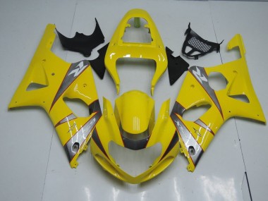 Yellow and Grey 00-02 Suzuki GSXR 1000 Motorcycle Fairings